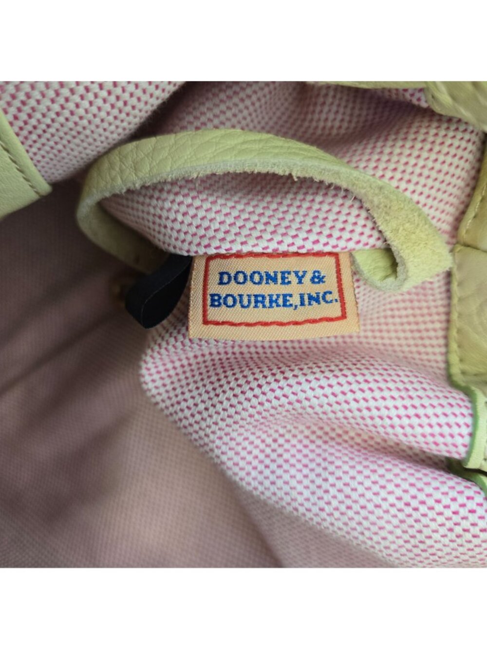 Dooney & Bourke Lime Green Medium Gathered Sac from the Marchesa Collection - Picture 9 of 12